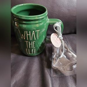 Rae Dunn what the elf mug with cookie cutter